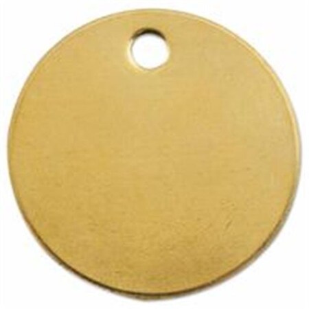 C.H. Hanson C.H. Hanson 337-1078B 1 in. Dia x 0.19 in. Hole Round Brass Blank Tag 337-1078B